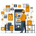 Developer debugging network issues in a mobile app