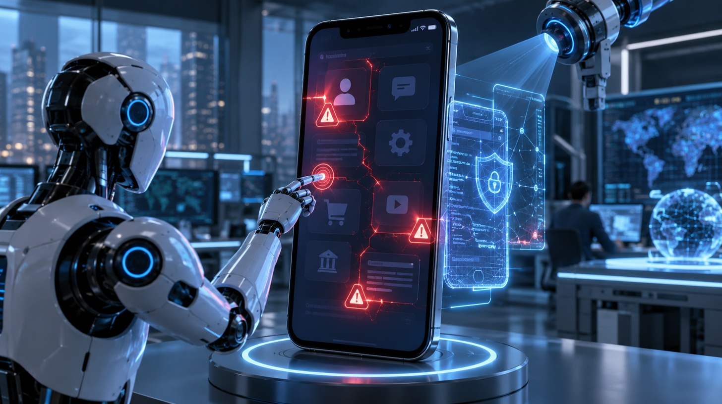 Mobile app security with AI